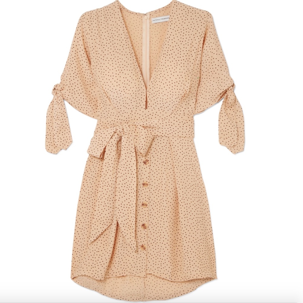 COPY - Faithfull the Brand Ecru Birgit polka dot dress